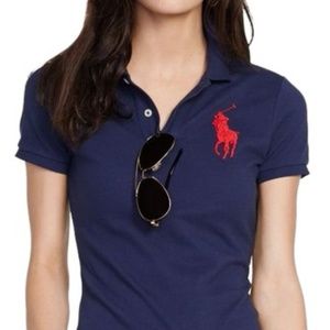 RALPH LAUREN Skinny Fit Big Pony Polo Shirt